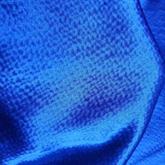 Vintage 100% Silk Royal Blue Linea By Louis Dell'Olia Long Sleeve Blouse - Picture 9 of 10